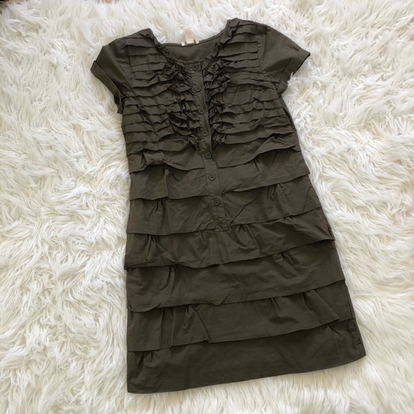 💚GUC💚 J. CREW olive Carly Dress ~ Size 4 - Picture 2 of 6